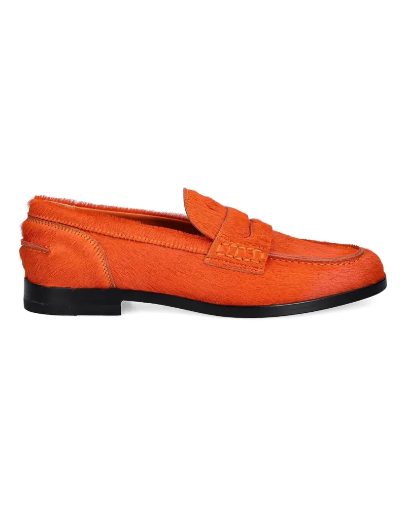 MSGM leathers loafers - Orange Orange