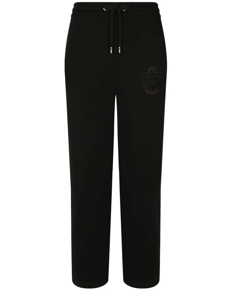 Dolce & Gabbana Jogginghose mit Logo-Stickerei - Schwarz Schwarz