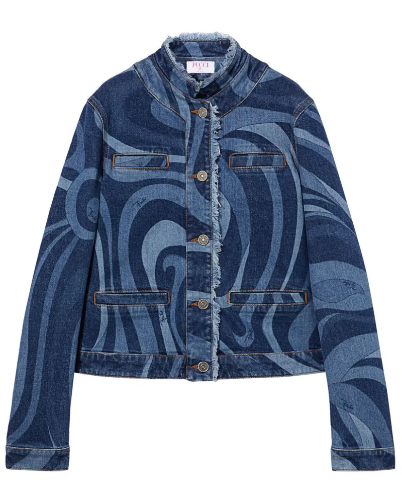Emilio Pucci Maxirock mit Marmo-Print - Blau Blau