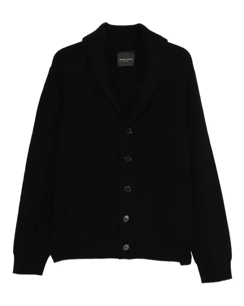 Roberto Collina Gerippter Cardigan - Schwarz Schwarz