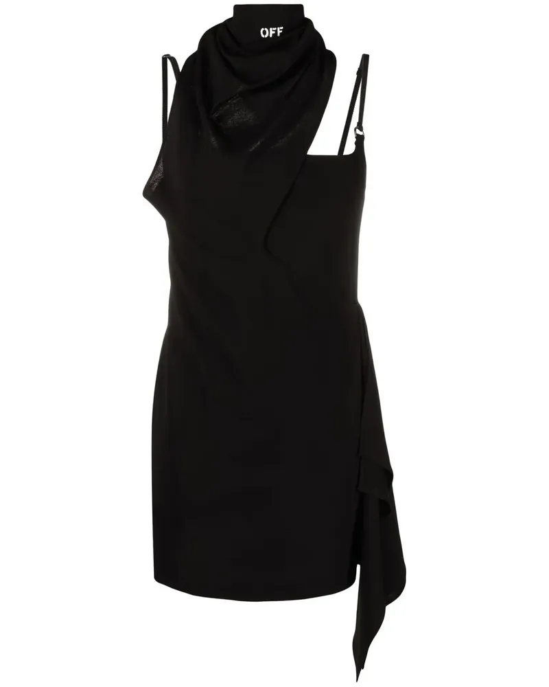 OFF-WHITE Drapiertes Kleid - Schwarz Schwarz