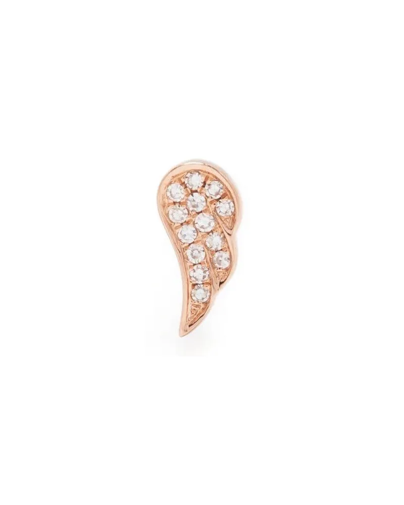 EF Collection 14kt Angel Wing Rotgoldohrstecker mit Diamanten - Rosa Rosa