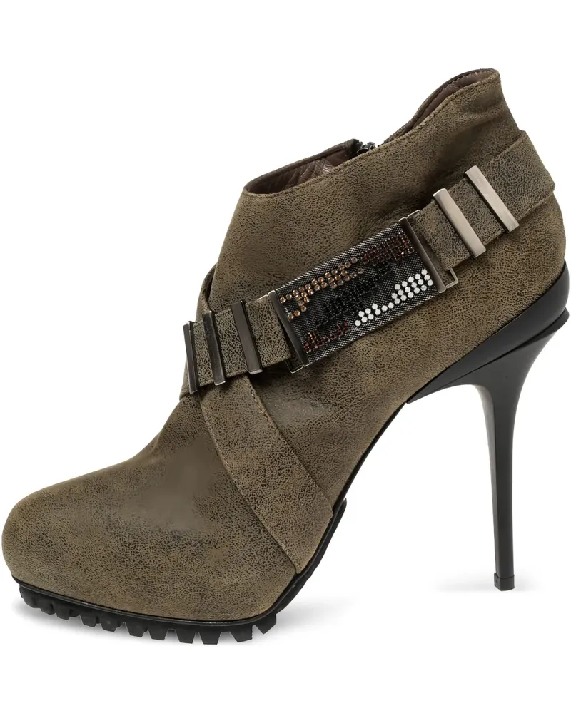 Le Silla Pre-owned Stiefel aus Wildleder 115mm - Grün Grün