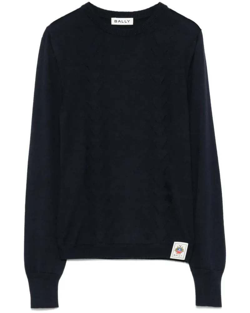 Bally Trägershirt mit Logo-Patch - Blau Blau