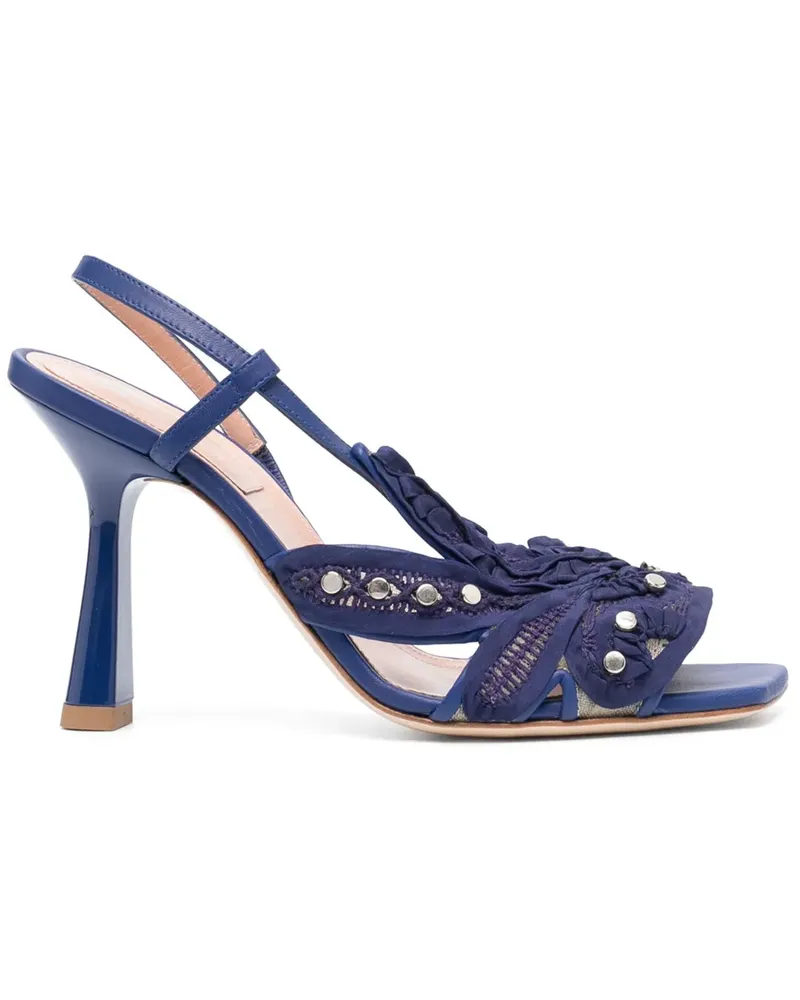 Alberta Ferretti Sandalen mit Nieten 100mm - Blau Blau