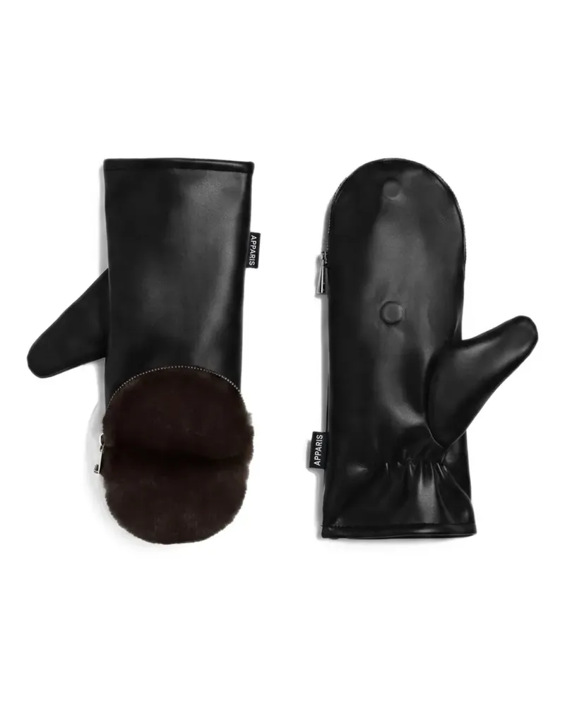 APPARIS Noa zip-fastening mittens - Schwarz Schwarz