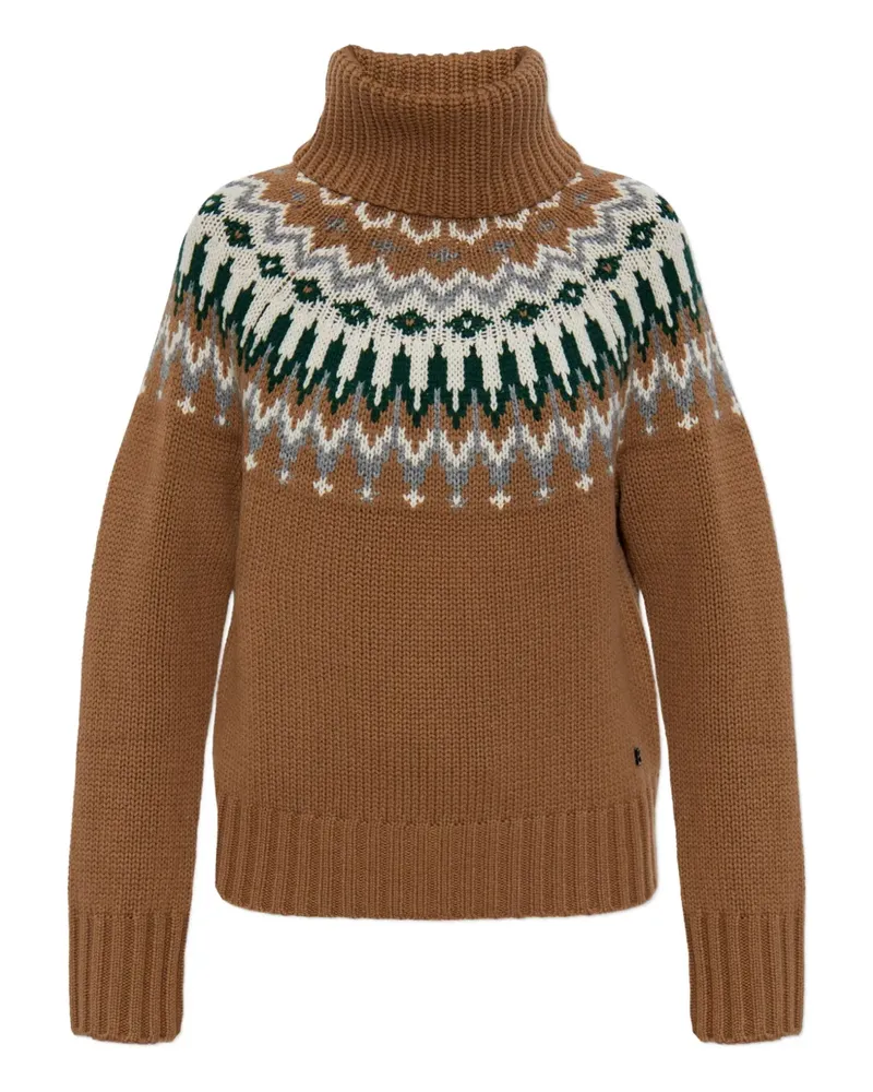 Bogner Ingrid patterned turtleneck sweater - Braun Braun