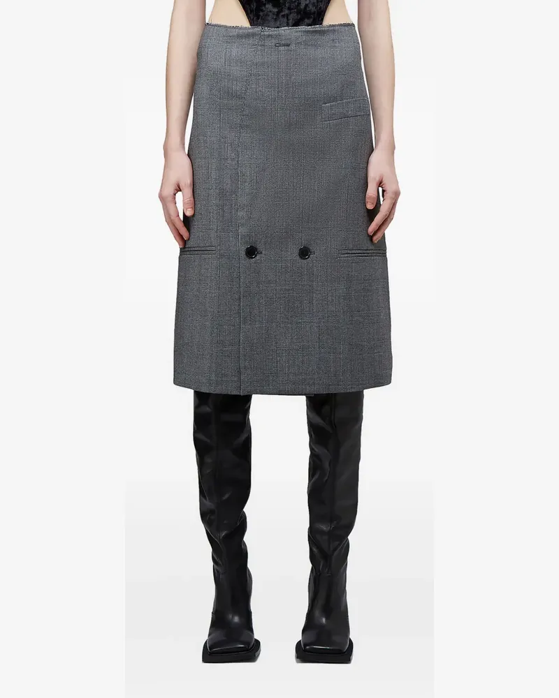 VETEMENTS Doppelreihiger Rock - Grau Grau