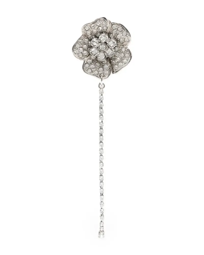 Alessandra Rich floral-motif earrings - Silber Silber
