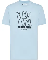 Philipp Plein T-Shirt mit Logo-Print Blau