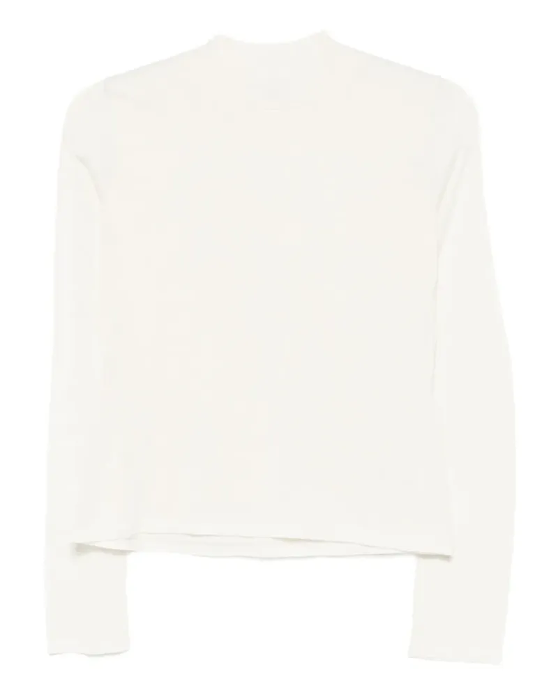 Max Mara long-sleeve silk T-shirt - Weiß Weiß