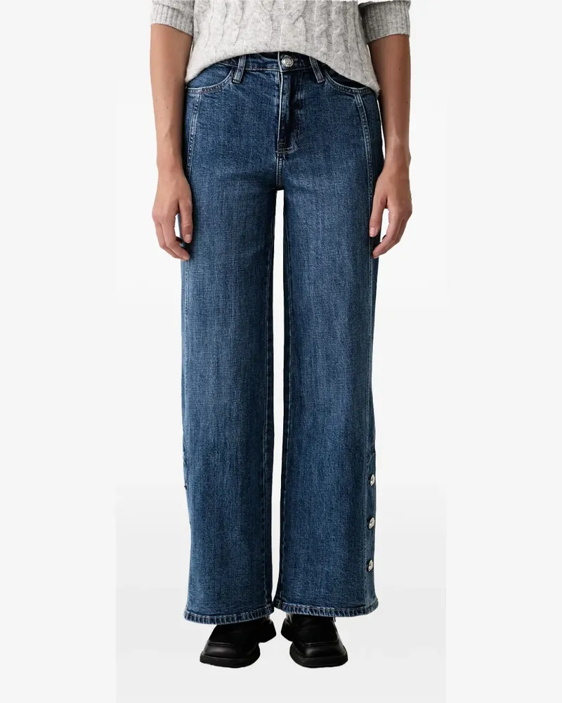 DKNY Weite Jeans mit Knopfdetail - Blau Blau