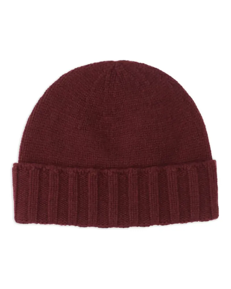 Drumohr  Gerippte Beanie aus Kaschmir - Rot Rot