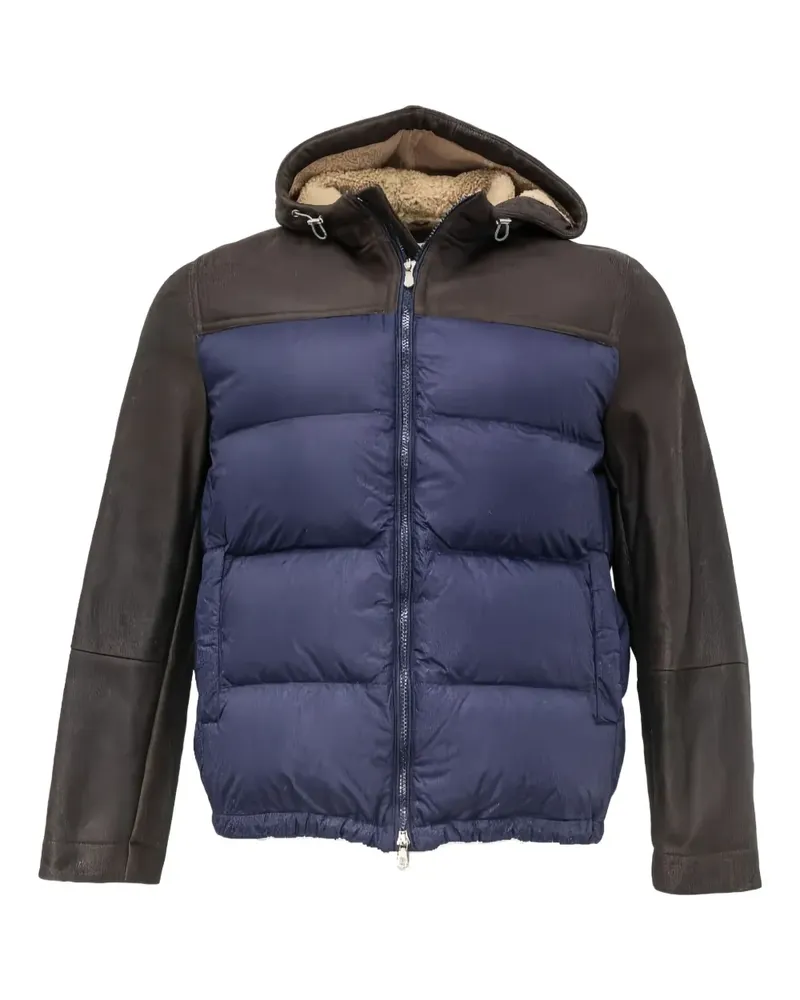 Brunello Cucinelli Gefütterte Jacke in Colour-Block-Optik - Braun Braun