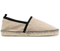 Espadrilles mit Kontrastborte - Nude