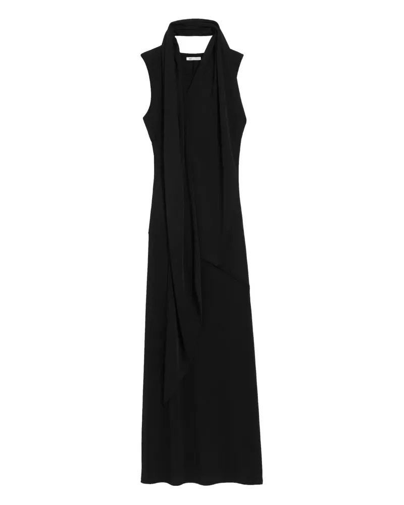 AMI Paris sleeveless lavaliere maxi dress - Schwarz Schwarz
