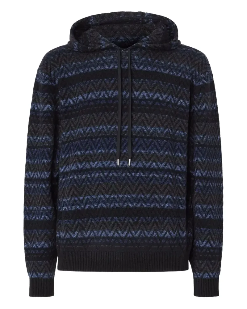 Missoni Gemusterter Hoodie - Blau Blau
