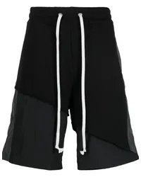 God's Masterful Children Knielange Joggingshorts mit Einsätzen Schwarz