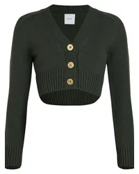 Patou Klassischer Cropped-Cardigan Grün