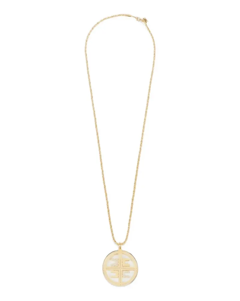 Elisabetta Franchi Lange Halskette mit Medaillon - Gold Gold