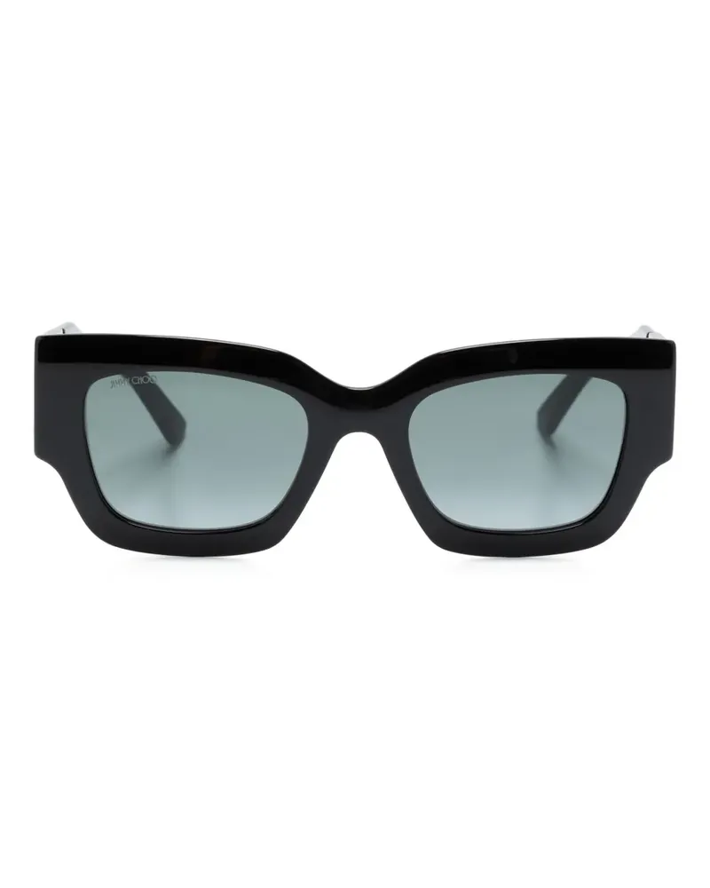 Jimmy Choo Sonnenbrille mit eckigem Gestell - Schwarz Schwarz