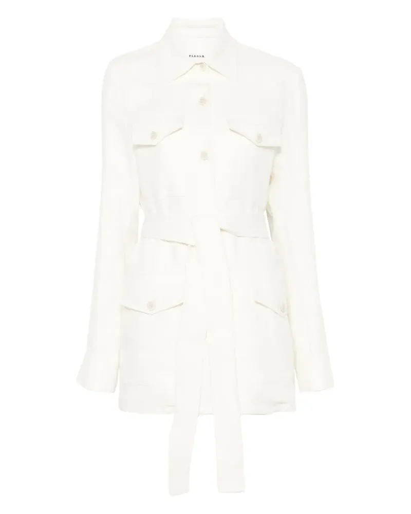 P.A.R.O.S.H. Jacke mit Gürtel - Nude Nude
