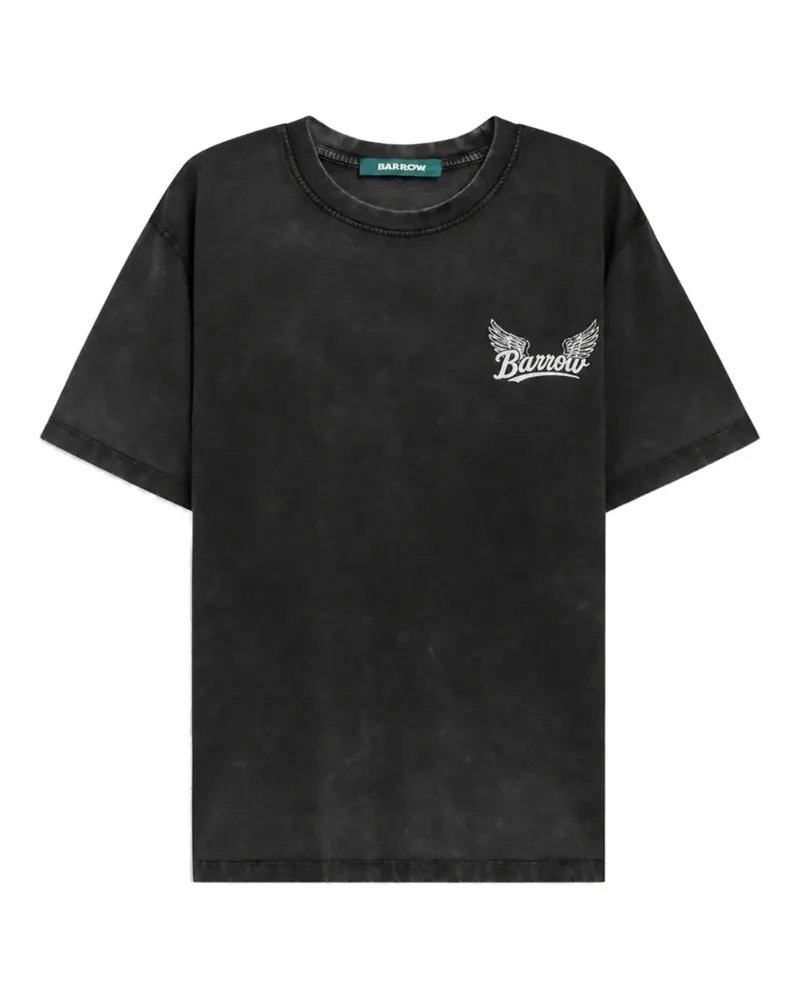 BARROW T-Shirt mit Acid-Wash-Effekt - Schwarz Schwarz