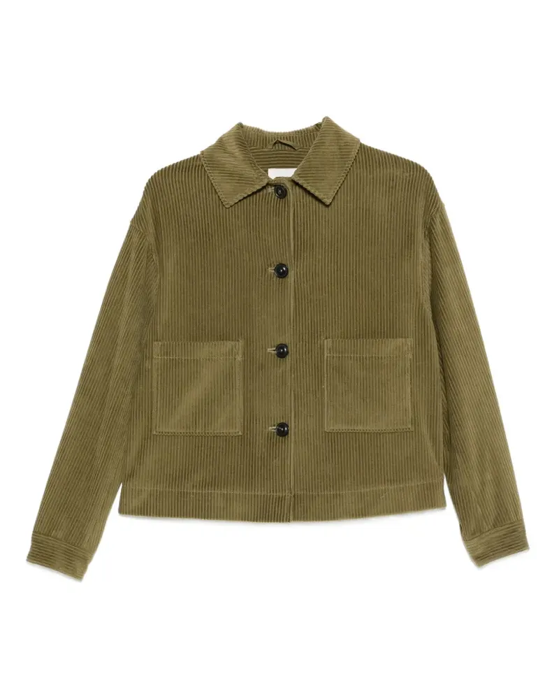 CIRCOLO 1901 Cordjacke mit aufgesetzter Tasche - Grün Grün