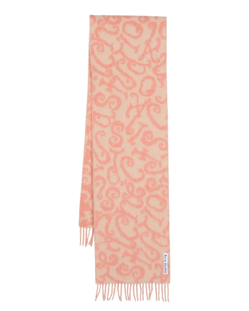 Acne Studios Schal mit abstraktem Muster - Rosa Rosa