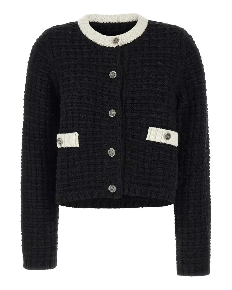 Liu Jo trimmed buttoned cardigan - Schwarz Schwarz