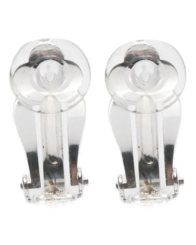 Monies Eckige Ohrclips - Weiß Weiß