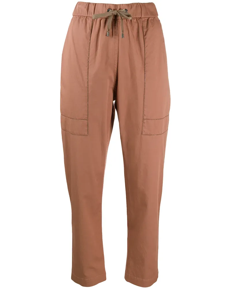 Brunello Cucinelli Paperbag-Hose - Rosa Rosa