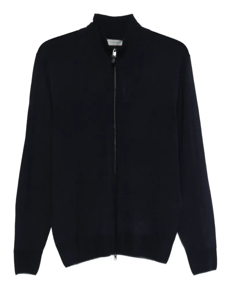 Canali Cardigan mit Reißverschluss - Blau Blau
