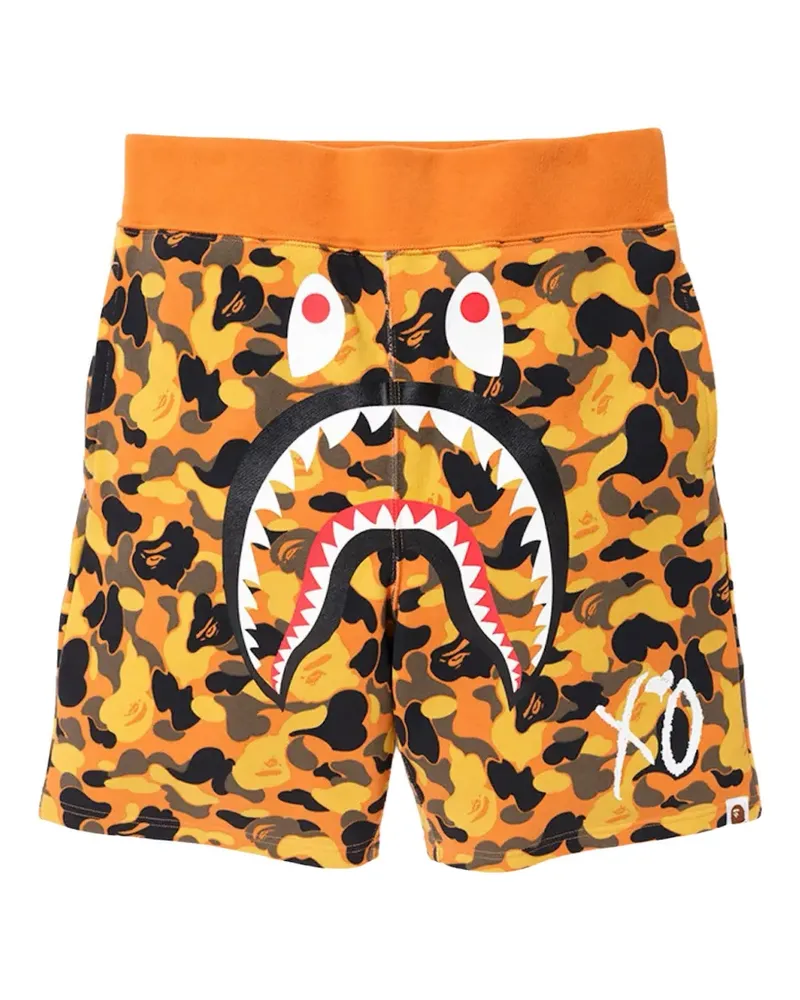 BAPE x XO Joggingshorts mit Hai-Print - Orange Orange