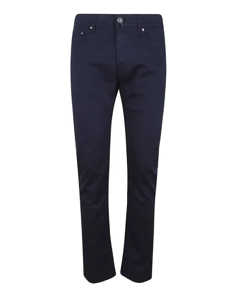 Jacob Cohën logo-patch slim-fit trousers - Blau Blau
