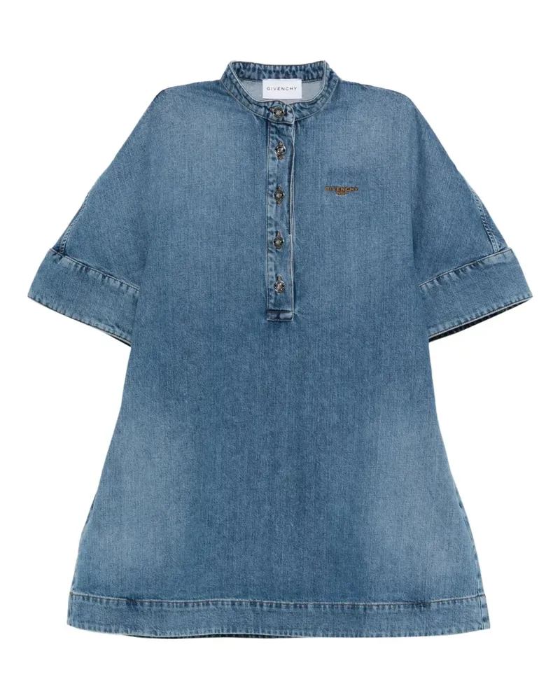 Givenchy Besticktes Minikleid mit Knopfleiste - Blau Blau