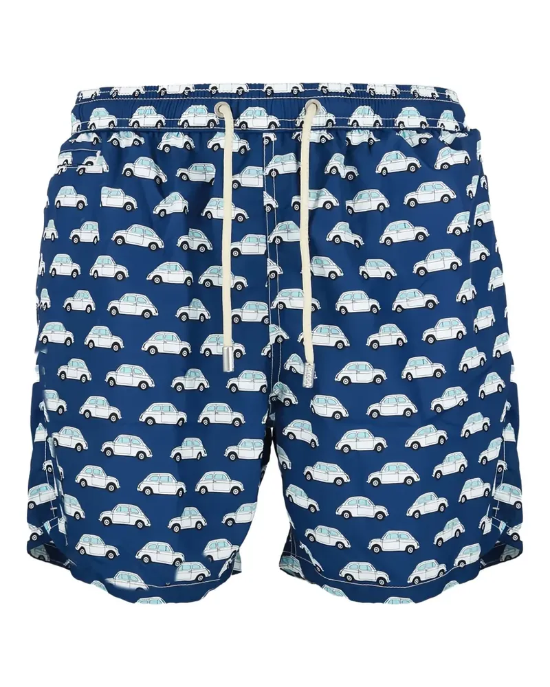 MC2 Saint Barth Badeshorts mit Auto-Print - Blau Blau