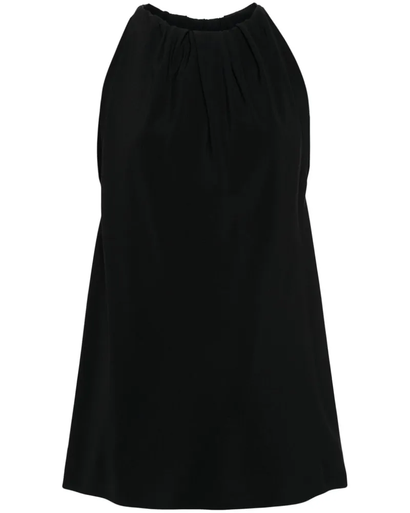 Rick Owens Gerafftes Krepp-Tanktop - Schwarz Schwarz