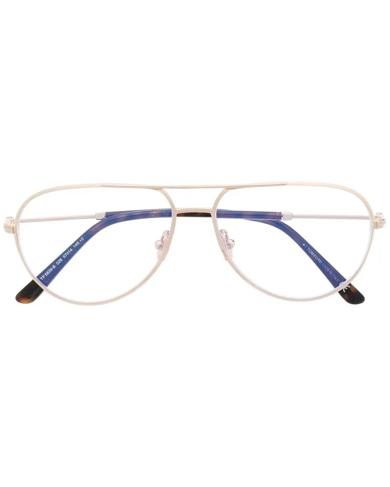 Tom Ford Brille mit doppeltem Steg - Gold Gold