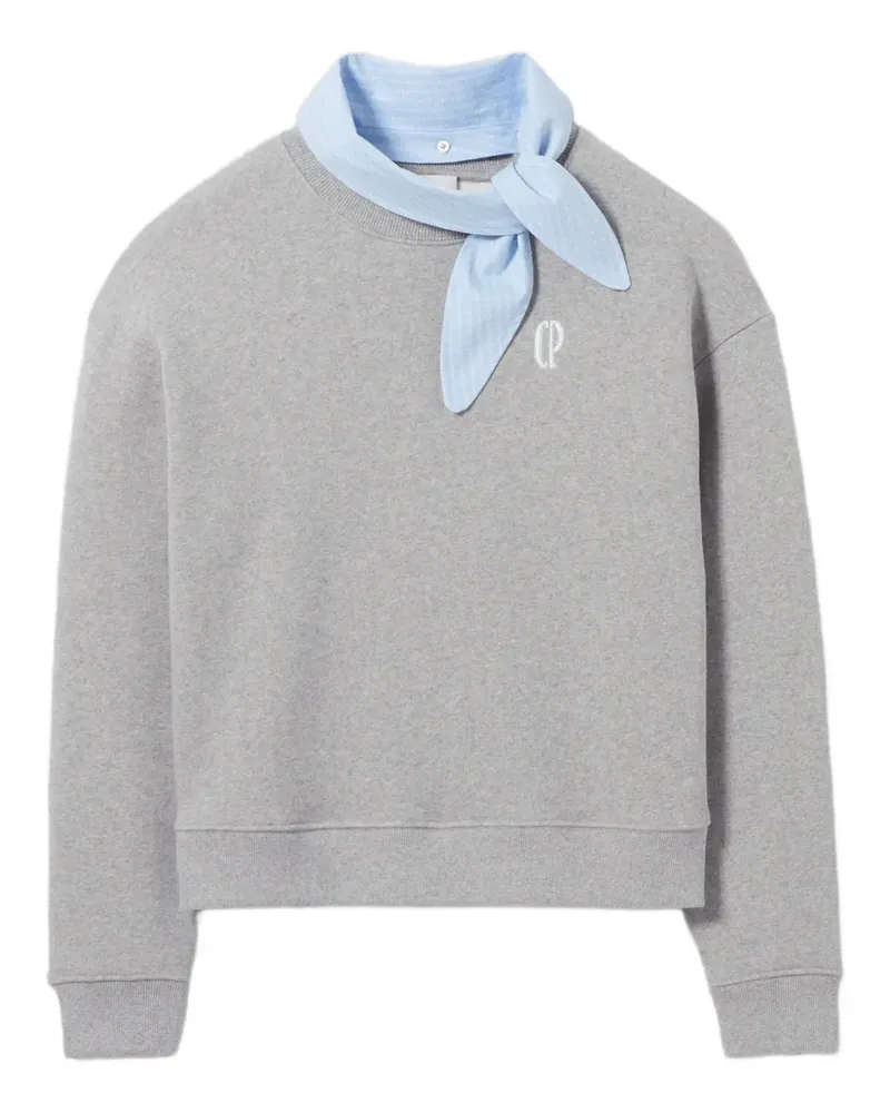 Claudie Pierlot logo-embroidered sweatshirt - Mottled Grey Mottled