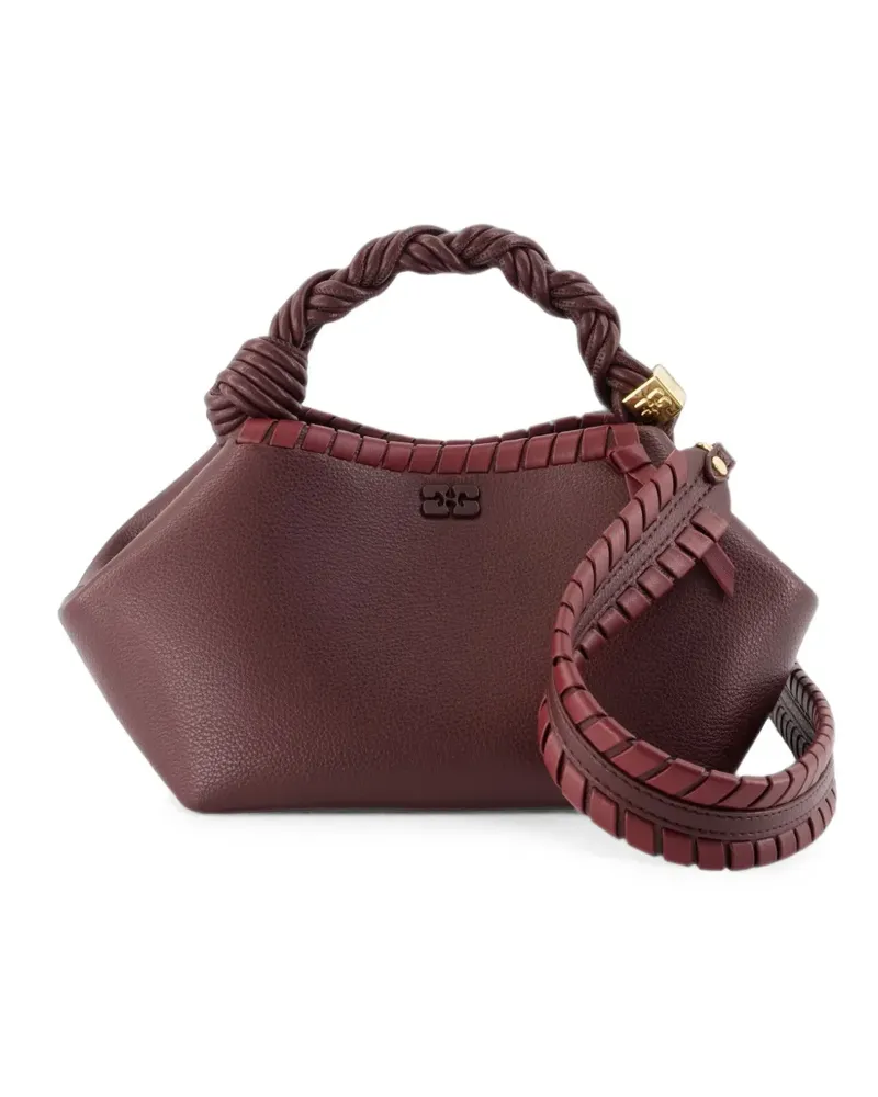 Ganni Bou Handtasche mit Flechtriemen - Rot Rot
