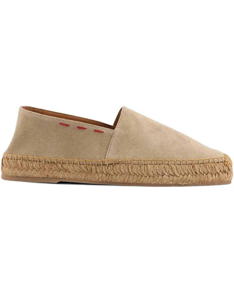 Kiton stitch-detail espadrilles - Nude Nude