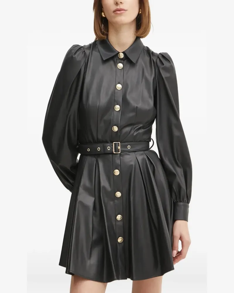 MARCIANO Los Angeles Clio buttoned mini dress - Schwarz Schwarz