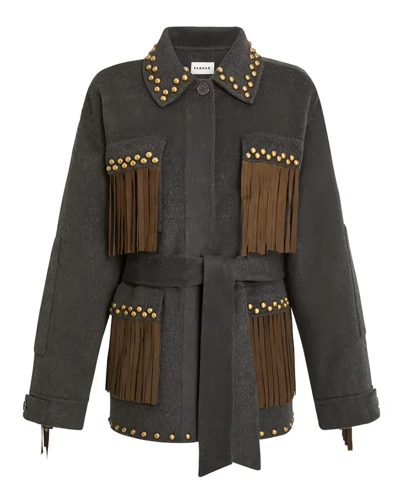P.A.R.O.S.H. P.A.R.O H. Jacke mit Nietenverzierung - Grau Grau