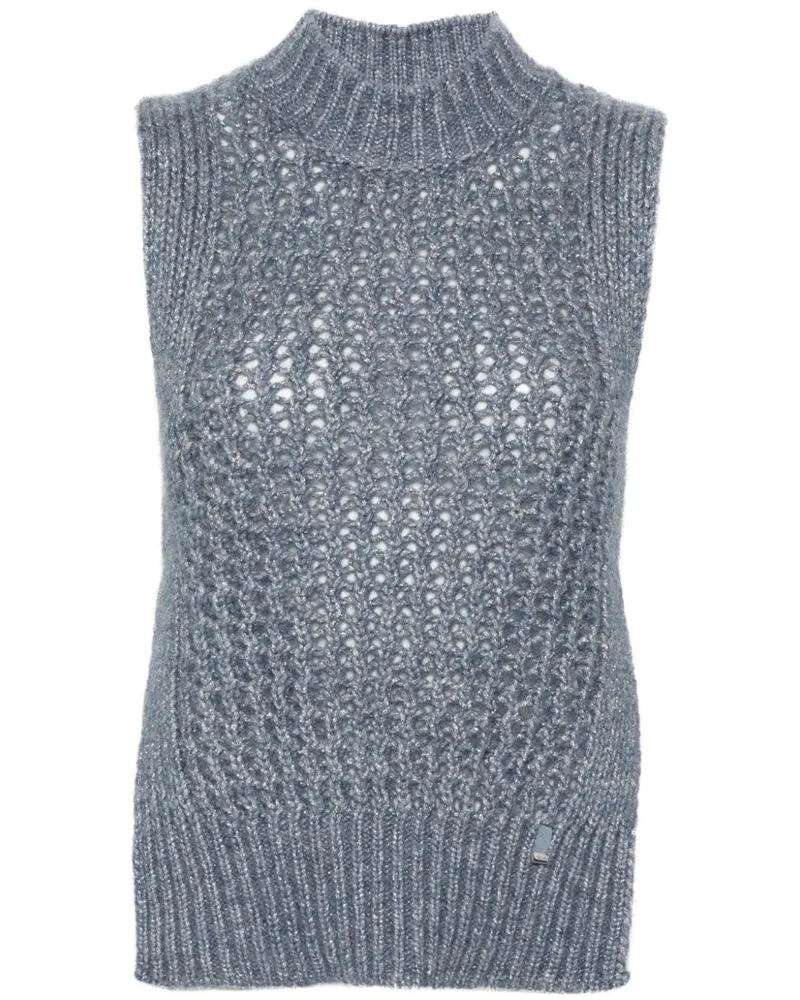 Herno Top mit Stehkragen - Blau Blau