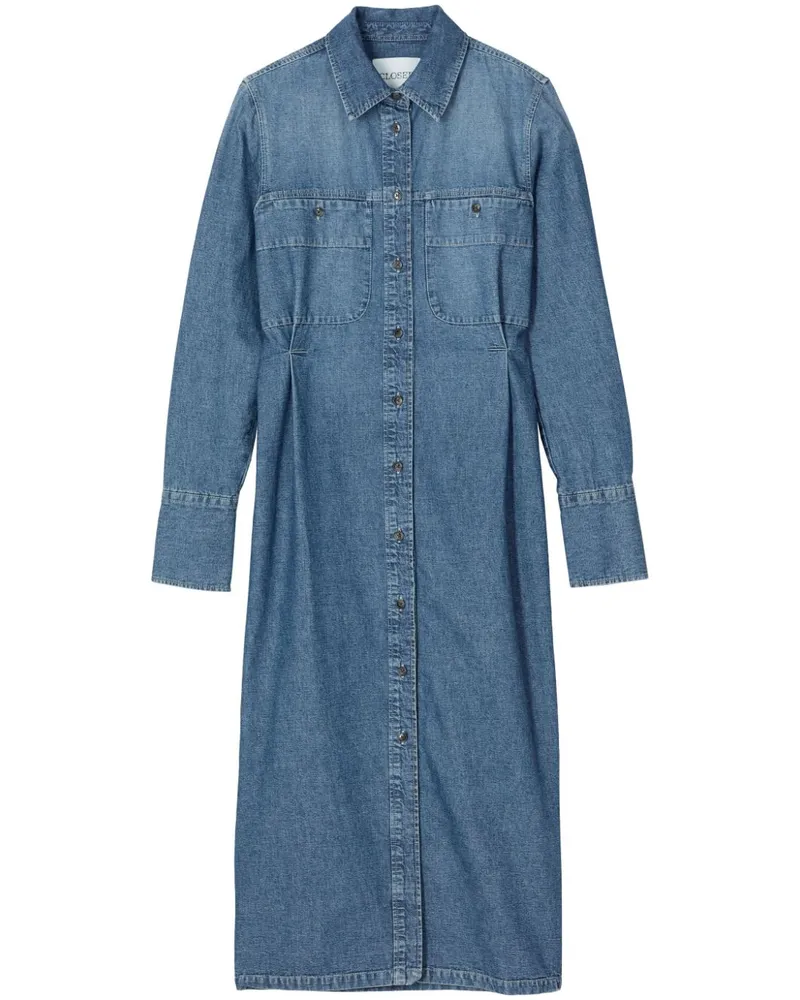 Closed Geknöpftes Maxi-Jeans-Hemdkleid - Blau Blau