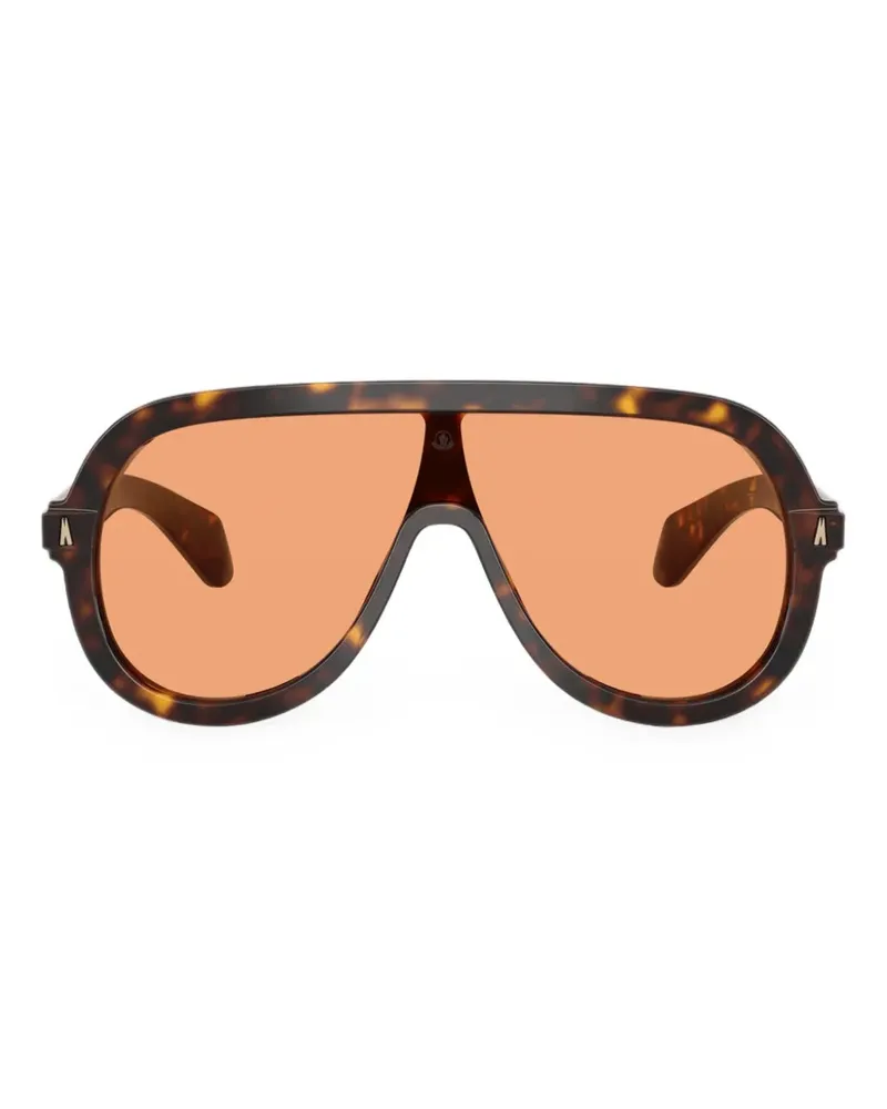 Moncler Sunsette geometric-frame sunglasses - Braun Braun
