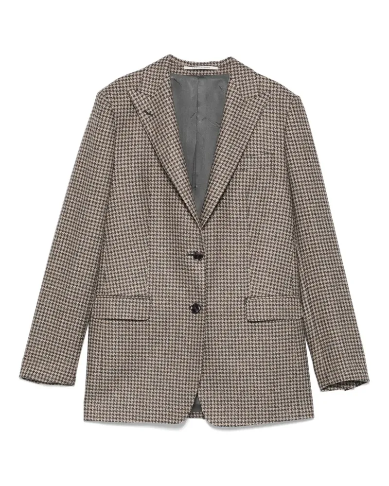 Tagliatore Blazer mit Hahnentrittmuster - Nude Nude