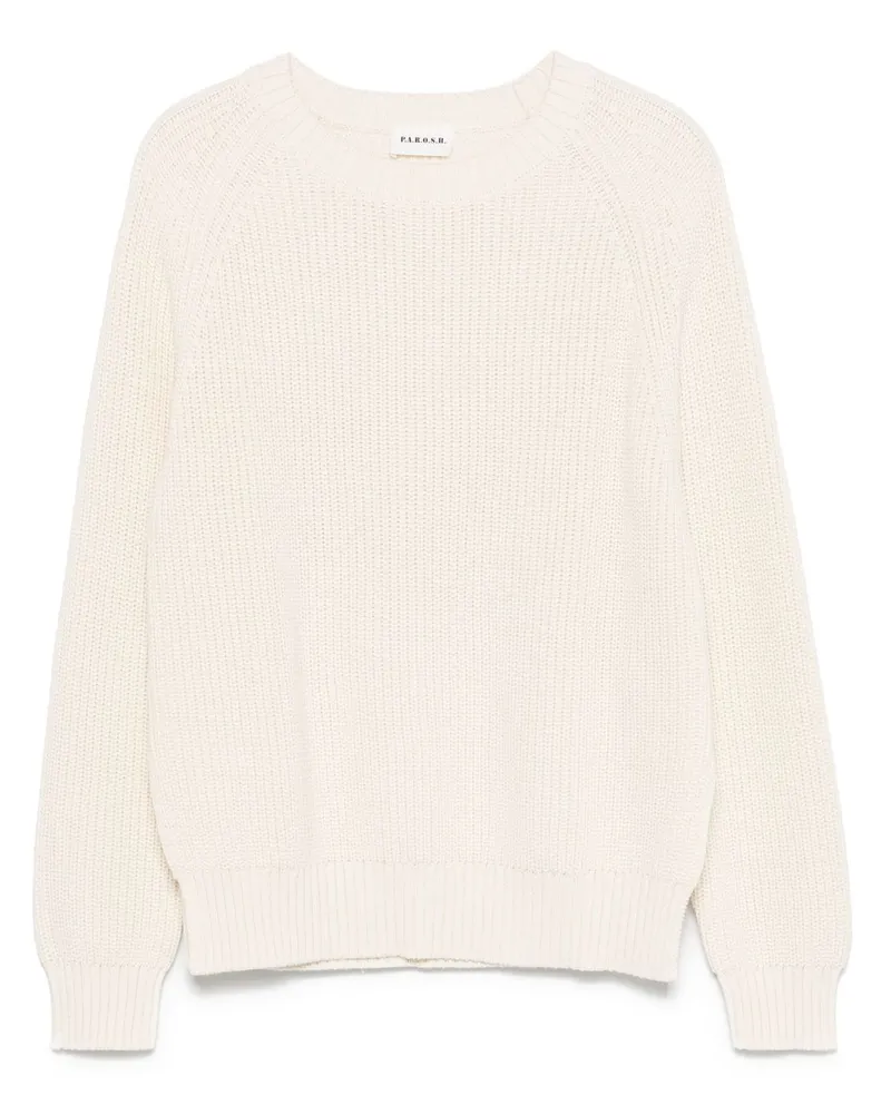 P.A.R.O.S.H. P.A.R.O H. Gerippter Strickpullover - Nude Nude