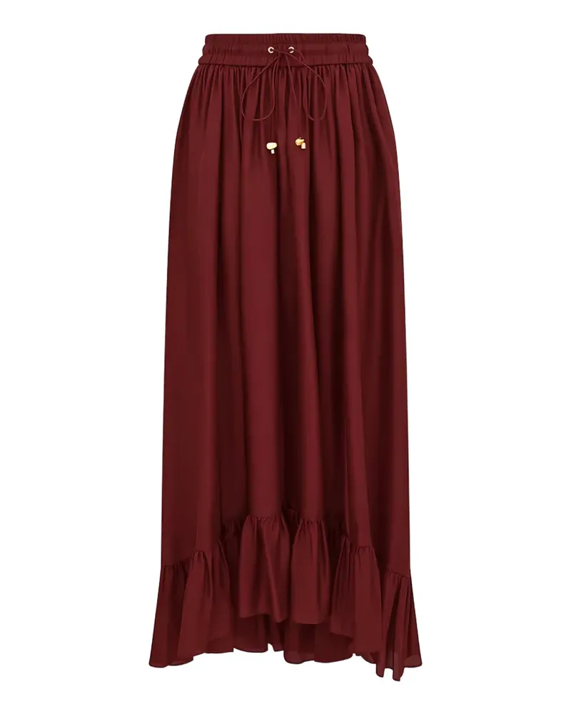 Zimmermann Aster ruffled maxi skirt - Rot Rot